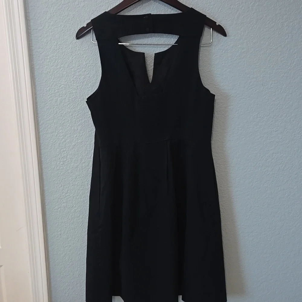 Anthropologie Moulinette Soeurs Embroidered Perennial Dress Black Floral Sz 10 - Picture 10 of 14